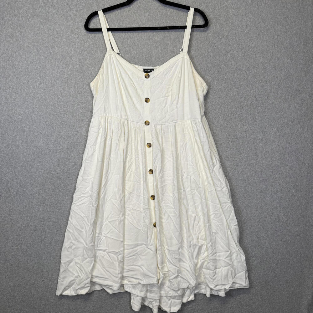 Torrid Women's Size 1, Large, mini cream textured dress Sleeveless